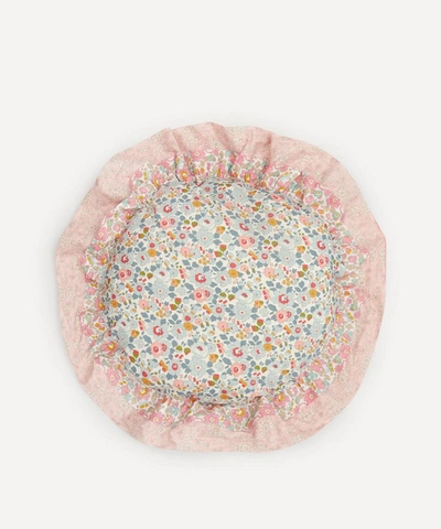 Coco & Wolf Betsy And Capel Double Ruffle Circle Cushion In Multicoloured