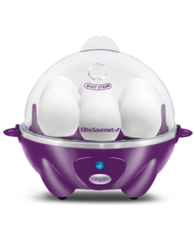 Elite Gourmet Easy Electric 7 Egg Capacity Cooker, Poacher, Steamer, Omelet Maker With Auto Shut-off In Purple