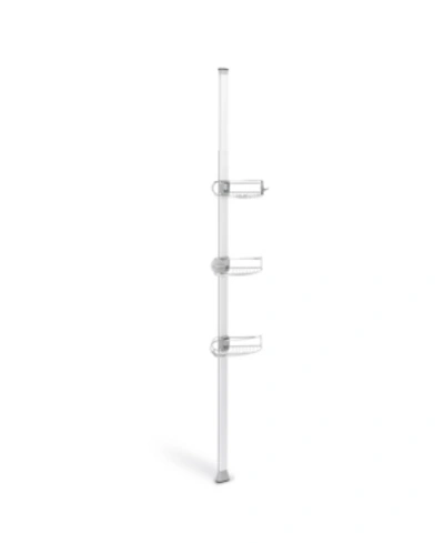 Simplehuman Tension Shower Caddy Bedding In Silver-tone