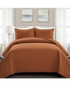Lush Decor Ava Cotton 3 Piece Quilt Set, Full/queen In Rust