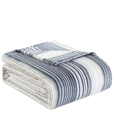 Tommy Bahama Closeout!  Sandy Shores Ultra Soft Plush Full/queen Blanket In Pewter