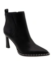Bcbgeneration Beya Womens Knit Pointed Toe Booties In Black Leather