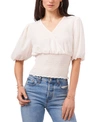 1.STATE SMOCKED PUFF-SLEEVE TOP