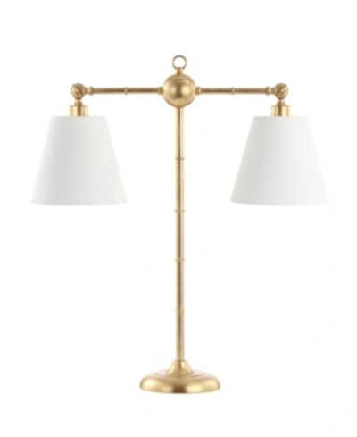 Jonathan Y Ruth 31" 2-light Libraryl Led Table Lamp In Gold Leaf
