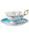 Wedgwood Wonderlust Apple Blossom Teacup And Saucer In Multi