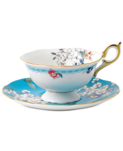 WEDGWOOD WONDERLUST APPLE BLOSSOM TEACUP & SAUCER