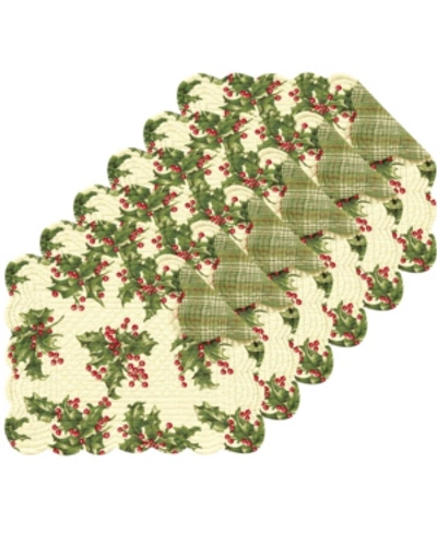 C & F Home Holly Placemat, Set Of 6 In Cream