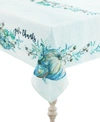 Laural Home Cool Autumn Tablecloth In Off White And Blue