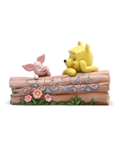 Jim Shore Pooh And Piglet By Log Figurine In Multi