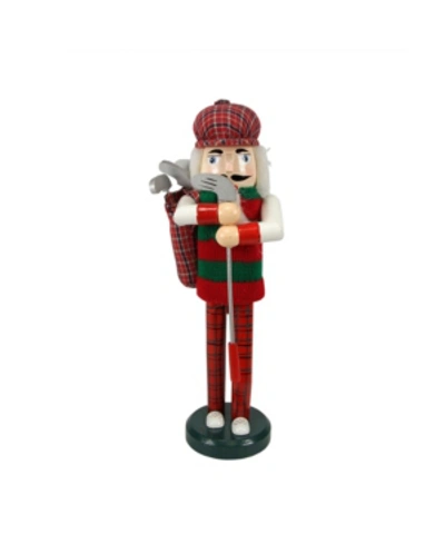 Northlight Golfer Christmas Nutcracker With Club In Red