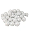Northlight 32 Count Iridescent Shatterproof Shiny Christmas Ball Ornaments In White