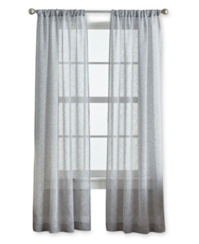 Curtainworks Pandora Sheer 84" X 38" Pole Top Panel, Set Of 2 In Gray