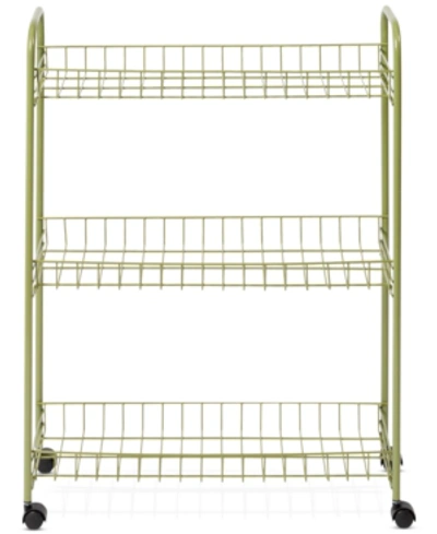 Honey Can Do Steel 3-tier Rolling Household Cart In Olive
