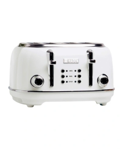 Haden Heritage 4-slice, Wide Slot Toaster With Removable Crumb Tray, Browning Control, Cancel, Bagel And D In Ivory White