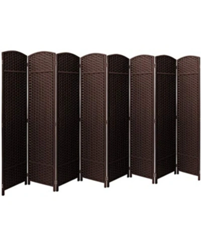 Sorbus 8-panel Room Divider In Chocolate