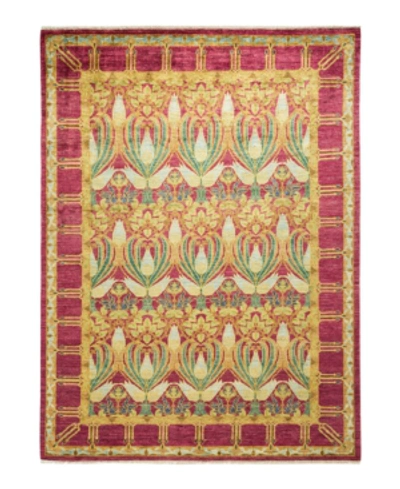 Adorn Hand Woven Rugs Arts And Crafts M1683 6' X 8'9" Area Rug In Raspberry
