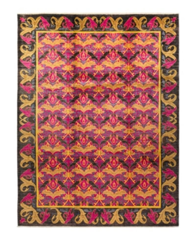 Adorn Hand Woven Rugs Arts And Crafts M1625 9'2" X 11'10" Area Rug In Black