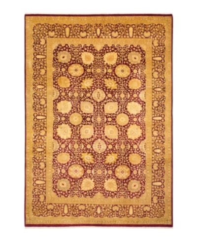 Adorn Hand Woven Rugs Mogul M1395 6'2" X 8'10" Rectangle Area Rug In Burgundy