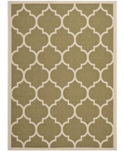 Safavieh Courtyard Cy6914 Green And Beige 5'3" X 7'7" Outdoor Area Rug