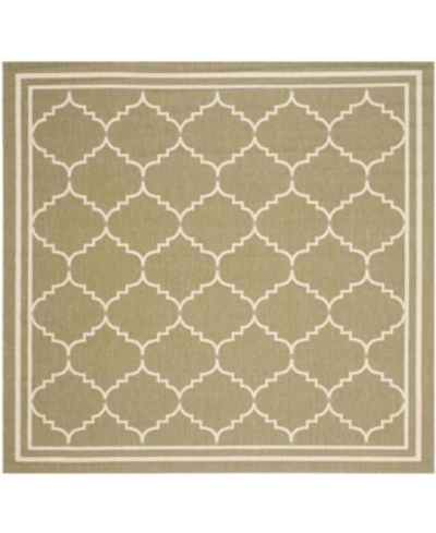 Safavieh Courtyard Cy6889 Green And Beige 6'7" X 6'7" Sisal Weave Square Outdoor Area Rug