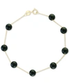 EFFY COLLECTION EFFY ONYX BEAD (6MM) BRACELET IN 14K GOLD (ALSO IN LAPIS LAZULI)