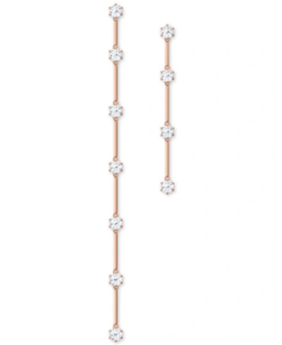 Swarovski Constella Earrings In Gold Tone / Rose / Rose Gold / Rose Gold Tone / White
