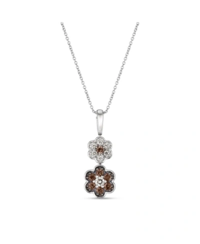 Le Vian Chocolate Diamond & Vanilla Diamonds 18" Pendant Necklace (3/8 Ct. T.w.) In 14k Rose, Yellow Or Whit In White Gold