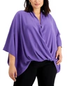 ALFANI PLUS SIZE DOLMAN-SLEEVE TOP, CREATED FOR MACY'S