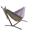 Sorbus Brazilian Double Hammock With Stand In Multi Color