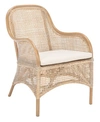 Safavieh Charlie Rattan Accent Chair With Cushion In Natural