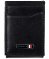 Tommy Hilfiger Men's York Magnetic Leather Wallet In Black