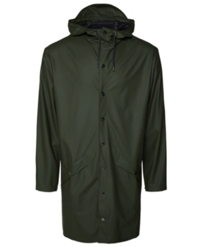 Rains Unisex Long Jacket In Green