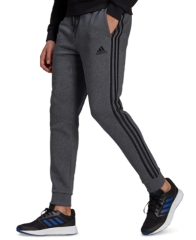 Adidas Originals Adidas Men's Fleece Jogger Pants In Dark Grey Heather,black