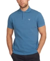 Barbour Polo Shirt In Pique Cotton With Logo In Pigment Blue