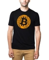 La Pop Art Men's Bitcoin Premium Word Art T-shirt In Black