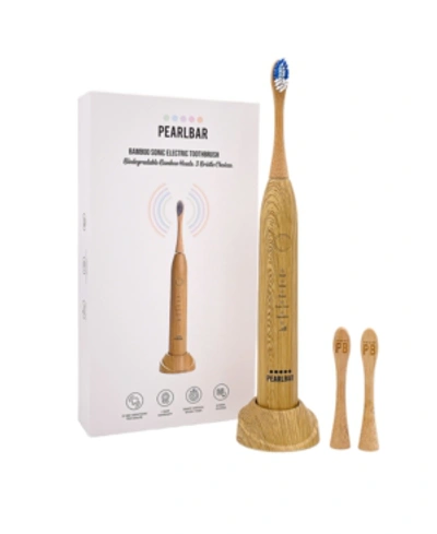 Pearlbar Sonic Electric Toothbrush With Usb Charging Base, Usb Cord And Bamboo Brush Heads, Set Of 3