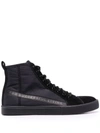 DIESEL HIGH-TOP SUEDE TRAINERS