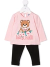 Moschino Teddy Bear-print Tracksuit Set In Pink