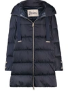 Herno Raso Hooded Padded Coat In Blau