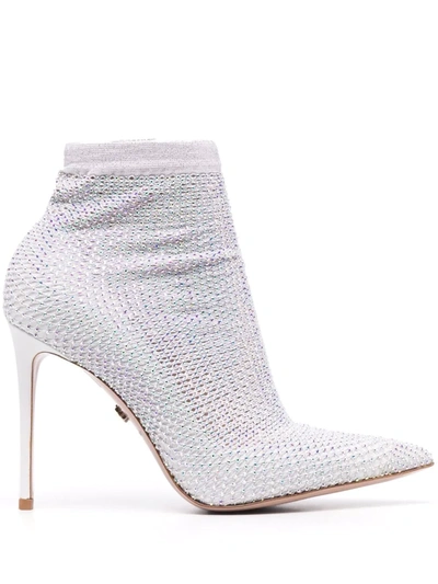 Le Silla Gilda Leather Pumps In 银色