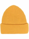 ROBERTO COLLINA RIBBED KNIT WOOL BEANIE