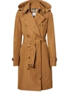 BURBERRY KENSINGTON NYLON TRENCH COAT,19A1EB66-1CA4-FDE6-04E0-B75FC6DC9E8B