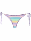 Mc2 Saint Barth Multicolour Marielle Striped Crochet Bikini Briefs In Multicolor
