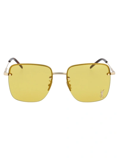 Saint Laurent Sl 312m Sunglasses In Gold