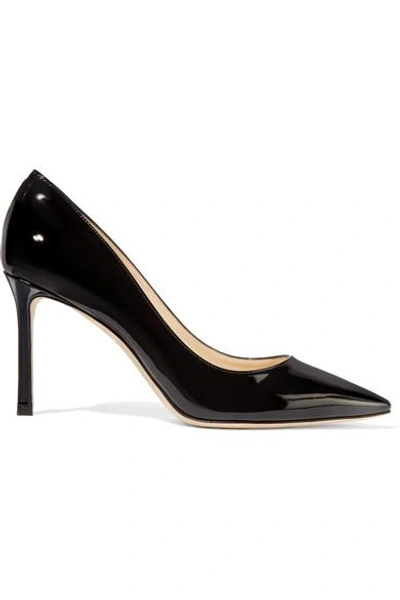 Jimmy Choo Romy 85 Patent-leather Pumps In Black