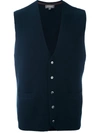 N•peal The Chelsea Milano Cashmere Waistcoat In Blue