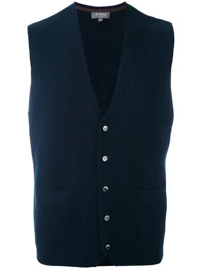 N•peal The Chelsea Milano Cashmere Waistcoat In Blue