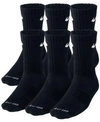 Nike Men's Everyday Plus Cushioned Training Crew Socks (6 Pairs) In Black