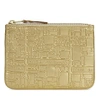 COMME DES GARÇONS Embossed small metallic leather pouch