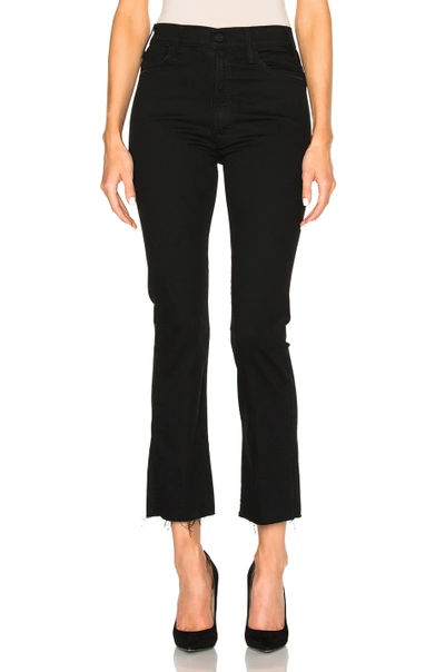 Mother The Insider Crop Distressed High-rise Flared Jeans In Not Guilty